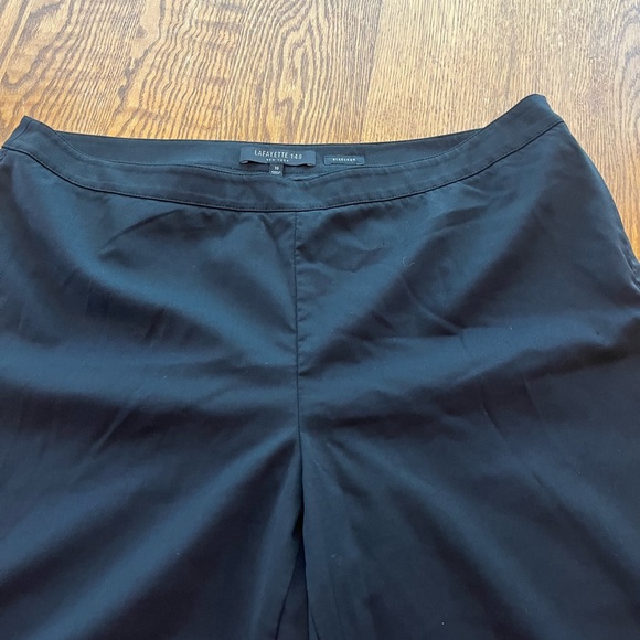 Lafayette 148 Luxury Black Cropped Stretch Wool Bleeker Career Pants Size 10 - Picture 4 of 10
